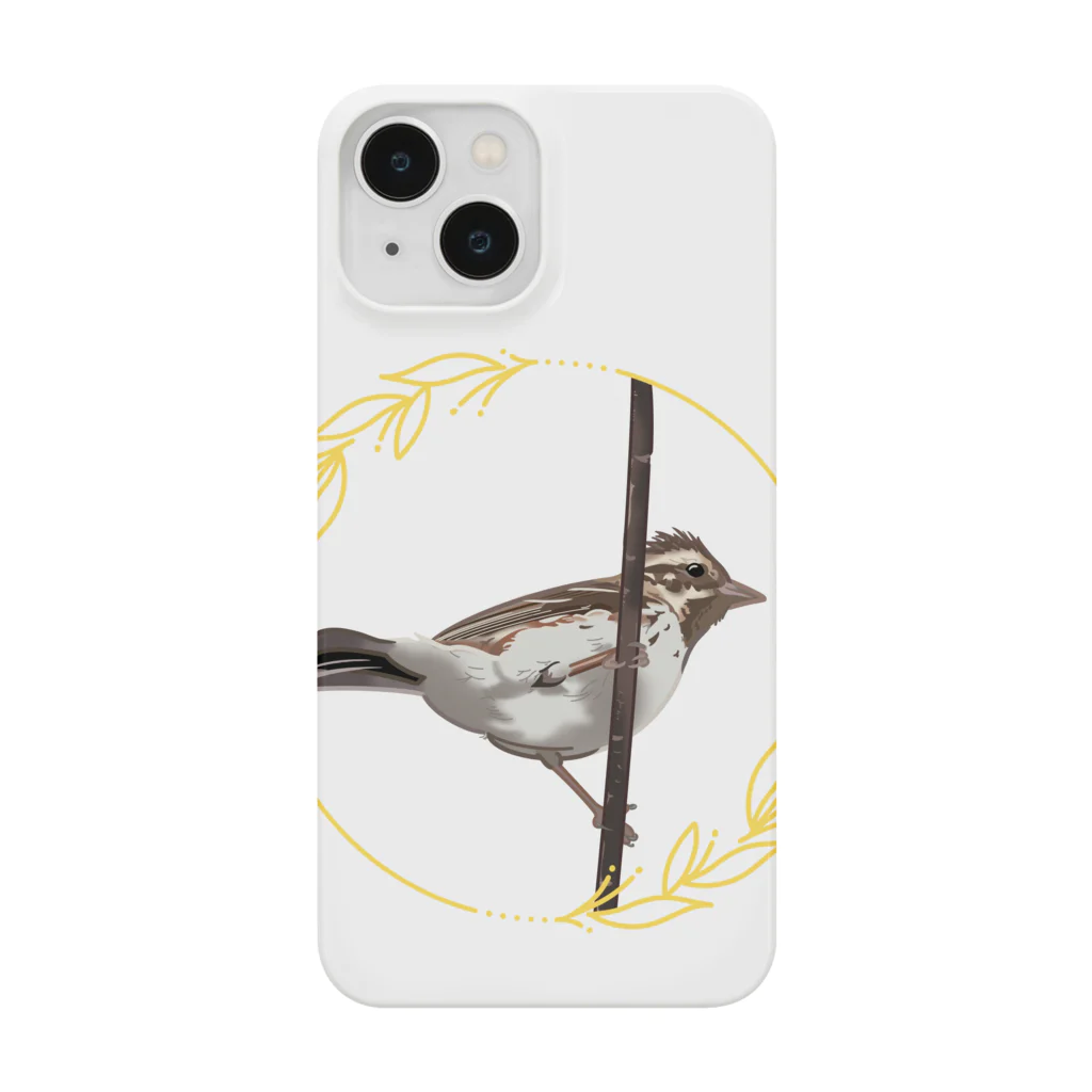 やちよ｜リアル鳥イラストのカシラダカさん Smartphone Case