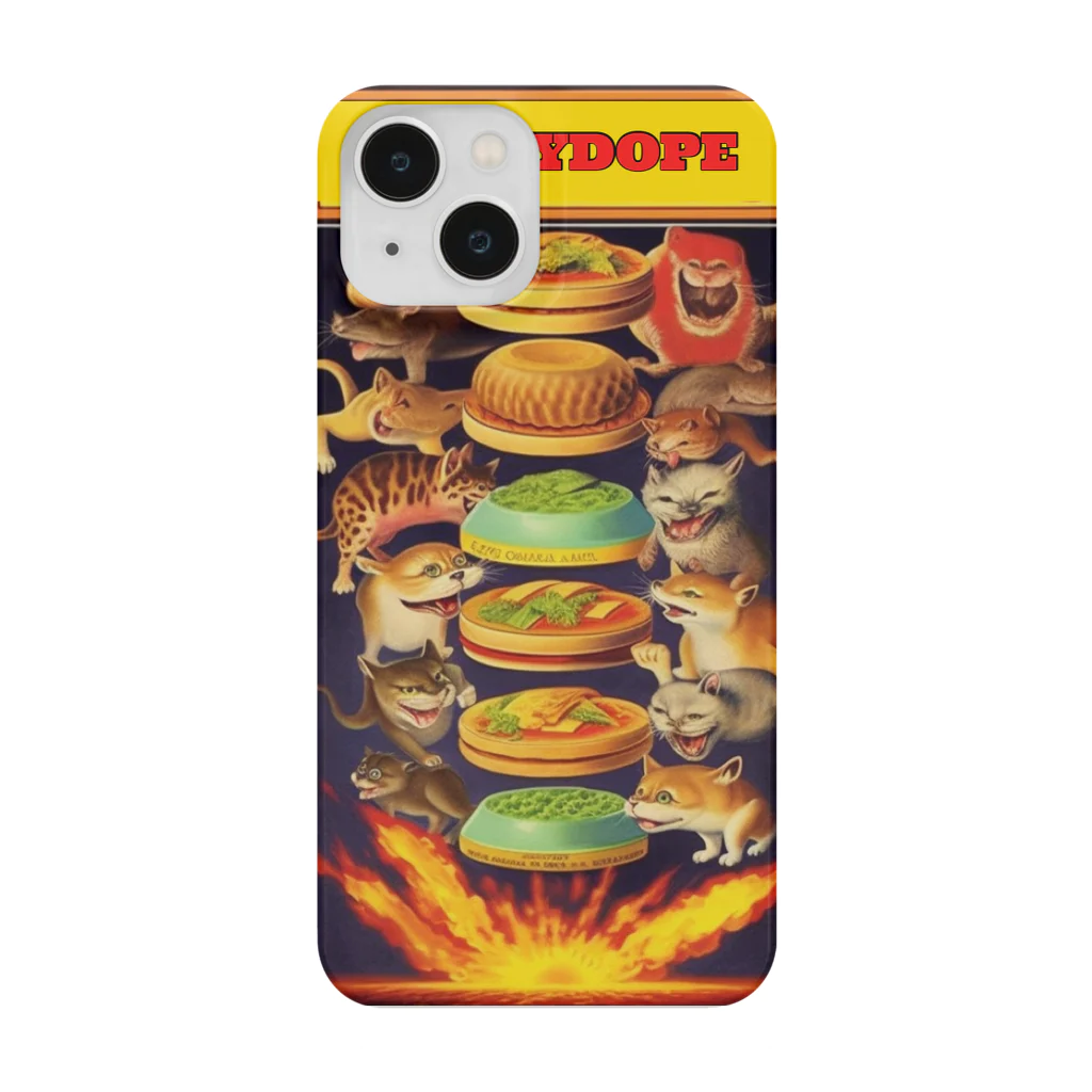 THE FUNNYDOPE SHOPのFUNNYDOPE CATS&BURGERS スマホケース