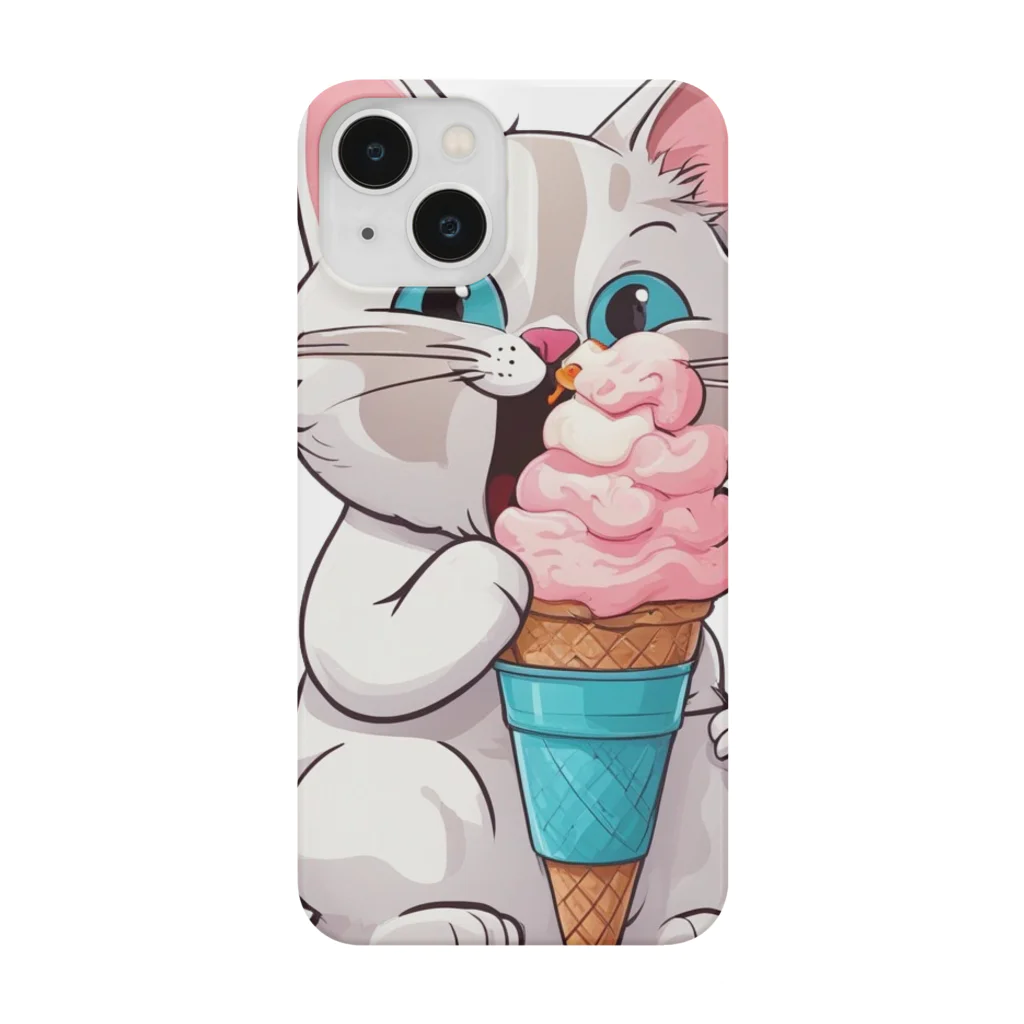 マッスルショッピングのもふもふでかわいい猫 Smartphone Case