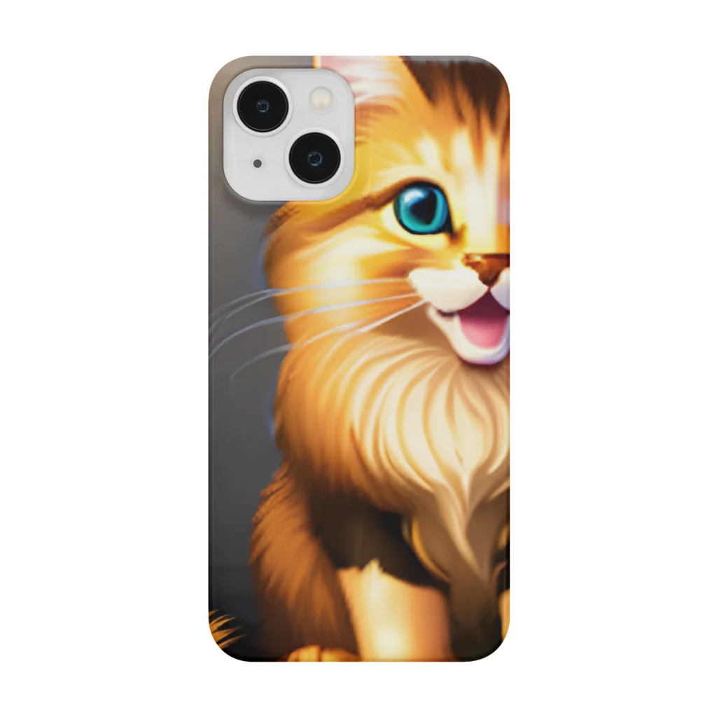 ラッキーマインあべむつきのかわいい猫のイラストグッズ Smartphone Case