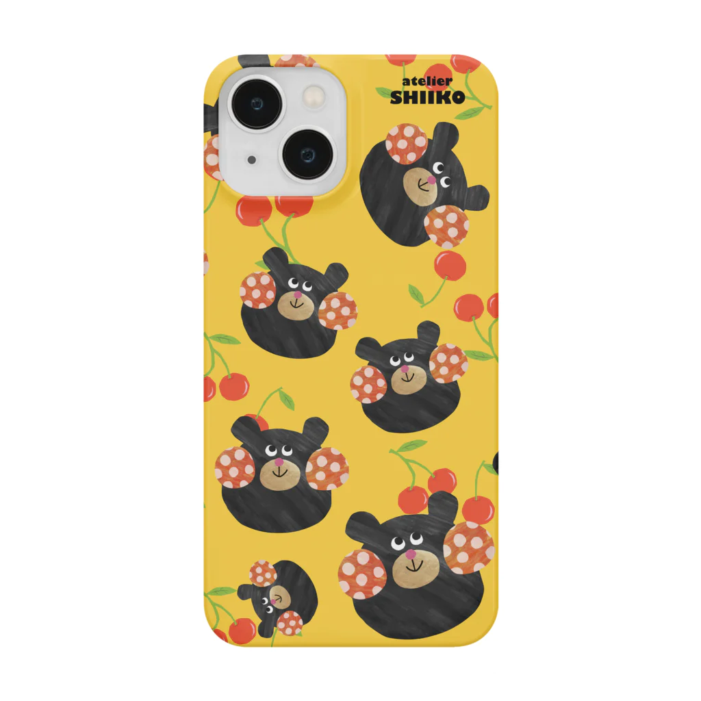  SHIIKO SHOPのくまるんがいっぱいイエロー Smartphone Case