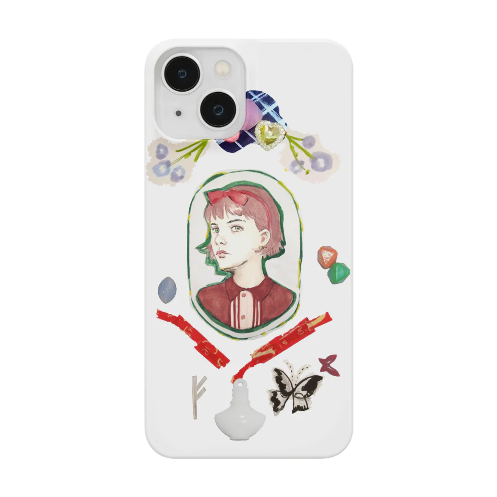 スーさん家の赤い蝶を持つ女 Smartphone Case