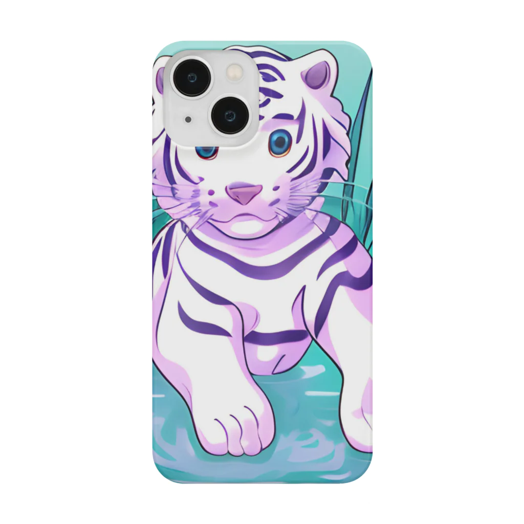 いつもおおきに！たけじいちゃんのWhite Tiger Baby Sigi スマホケース