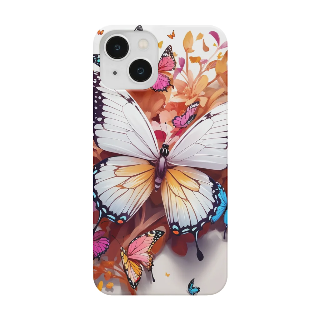 ちょもらんまのColorful butterflies スマホケース