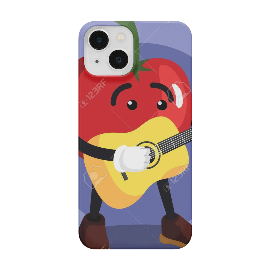 satomatoのイラストのギターを弾くトマトくん Smartphone Case