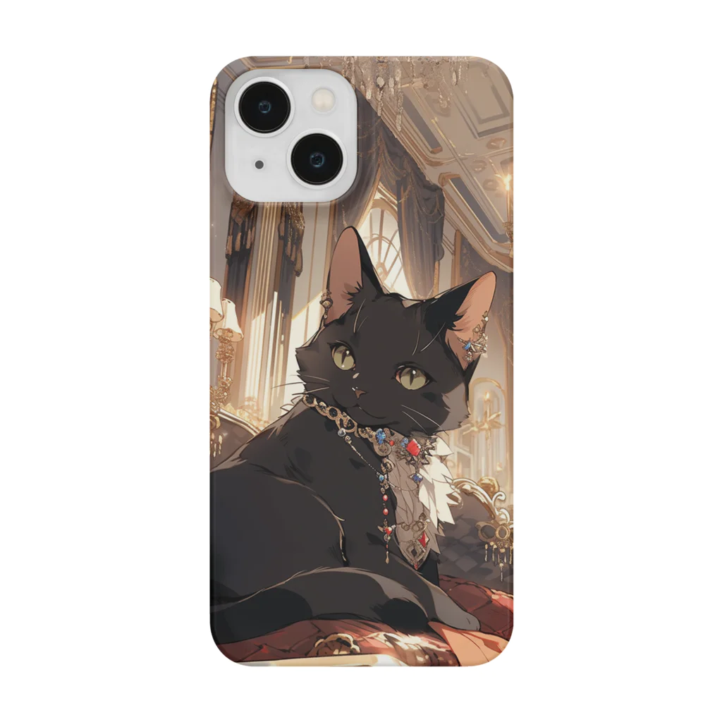 ANIMAL WORLDの宮殿の黒猫 ネコ スマホケース Smartphone Case