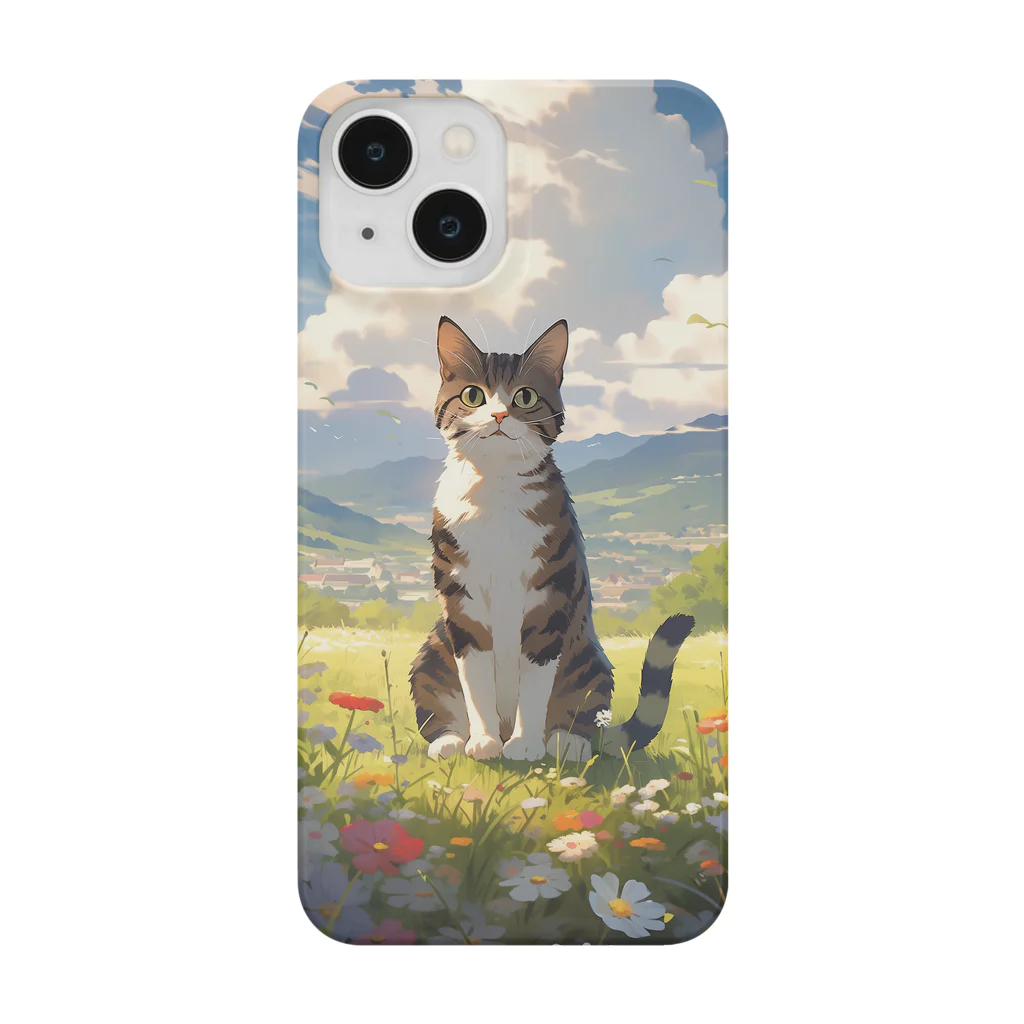 ANIMAL WORLDの寝起きアメショ ネコ スマホケース Smartphone Case