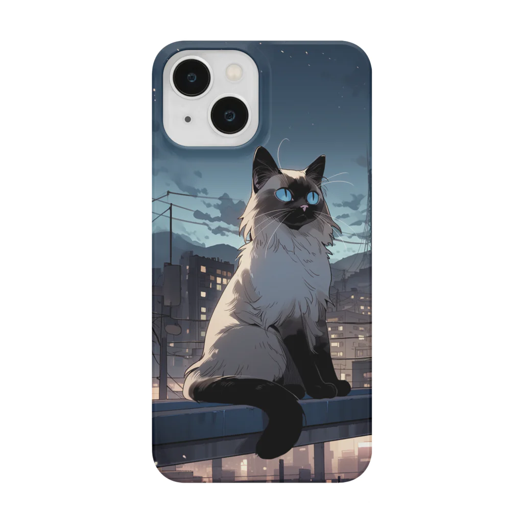 ANIMAL WORLDの青瞳ラグドール ネコ スマホケース Smartphone Case