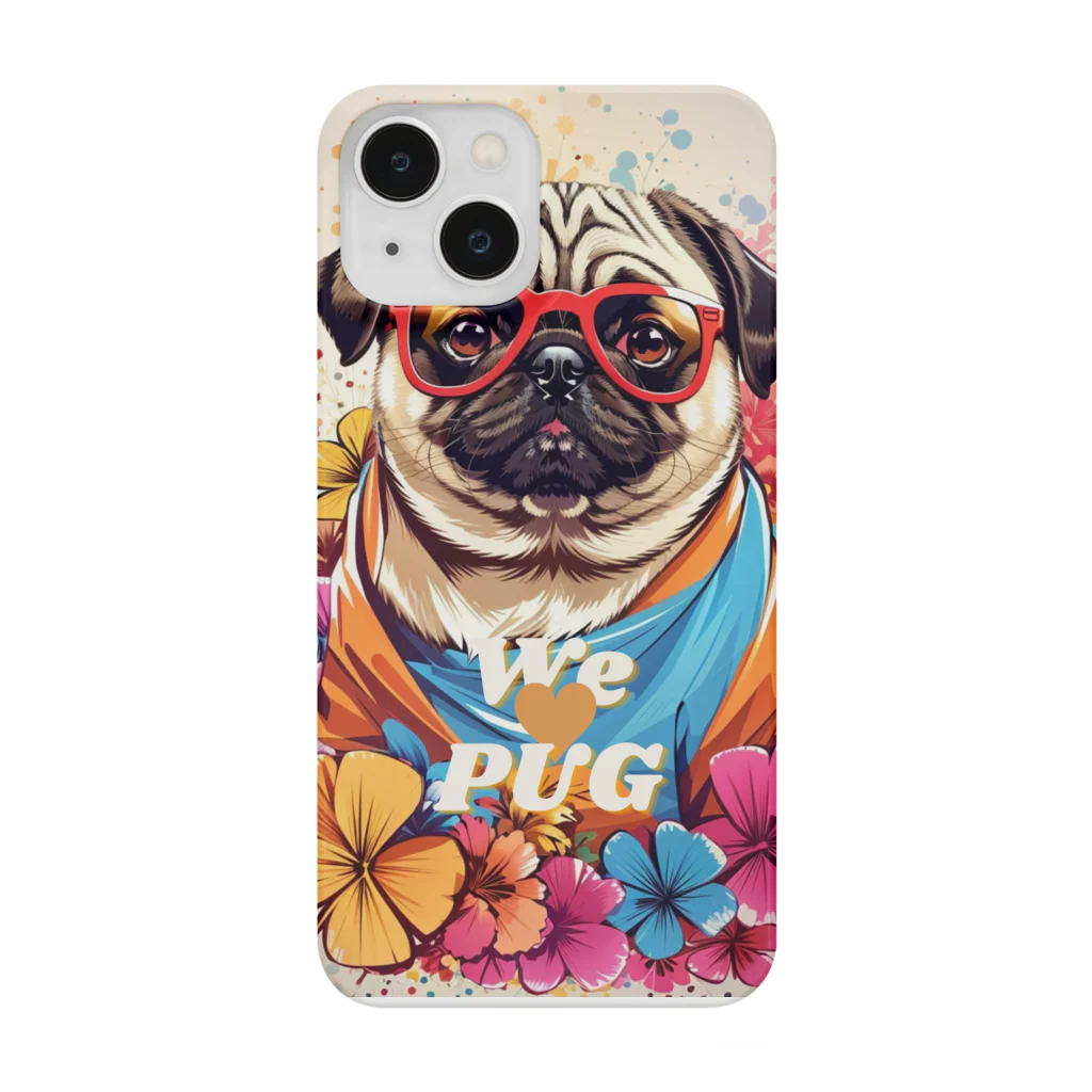 LEONのWe♥PUG　色彩（パグ大好き！） Smartphone Case