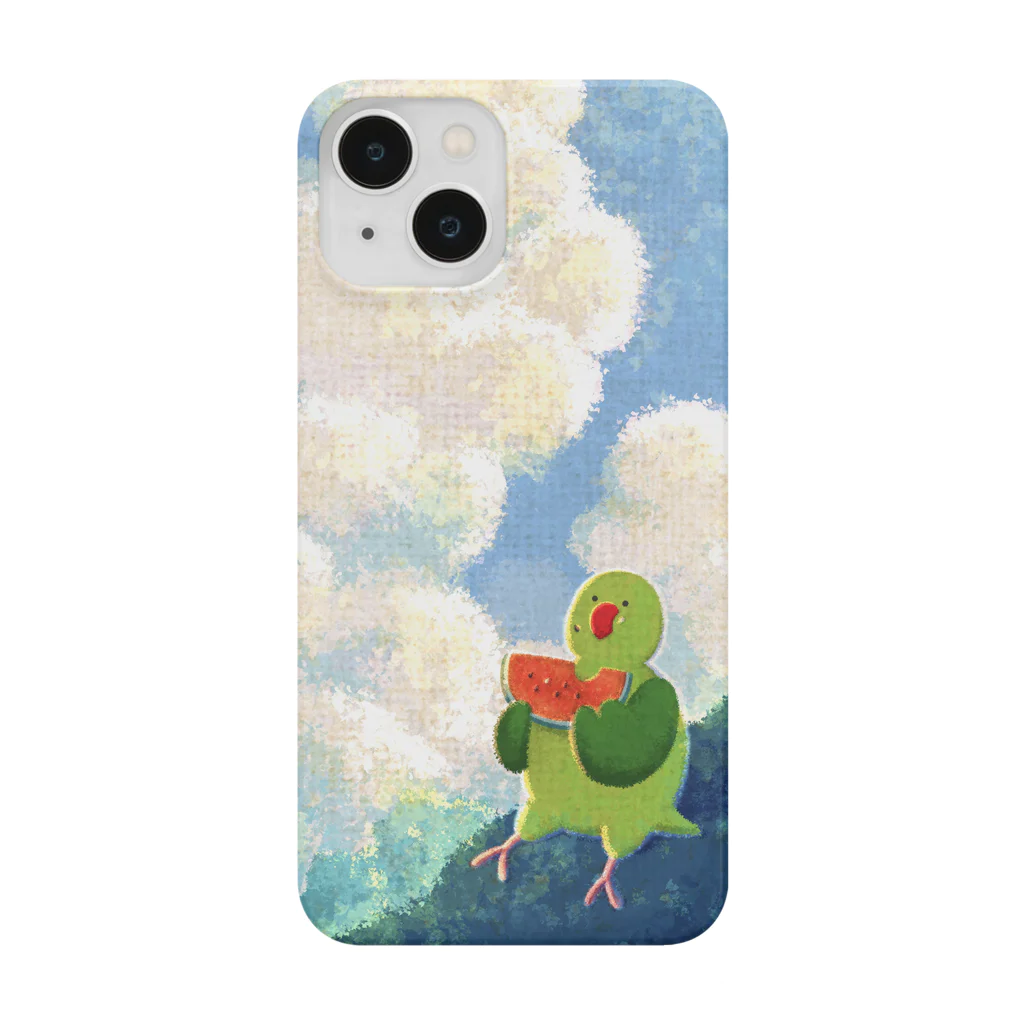 赤卵太郎🥚家族になったぽん太🦜のスイカを食べるぽんちゃん🍉🦜 Smartphone Case