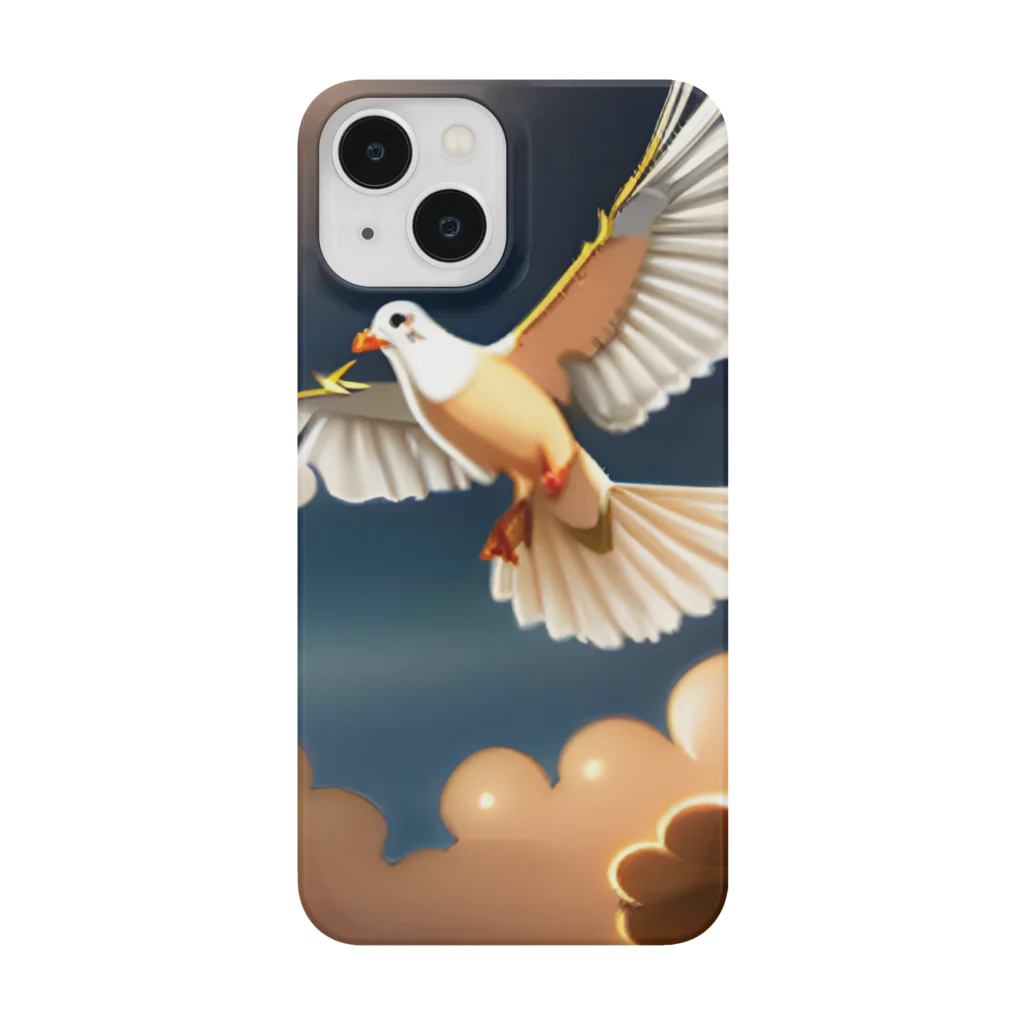 takuの穏やかな宝物の白い鳩の優雅な舞 Smartphone Case