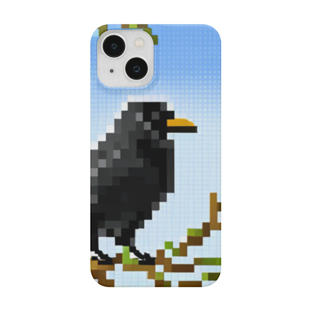 yorozuya4628のドット絵のカラス　からす Smartphone Case