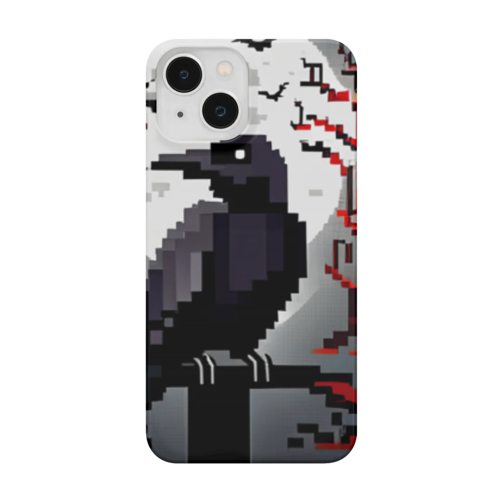 henohenomohejiadのドット絵のホラーなカラス Smartphone Case