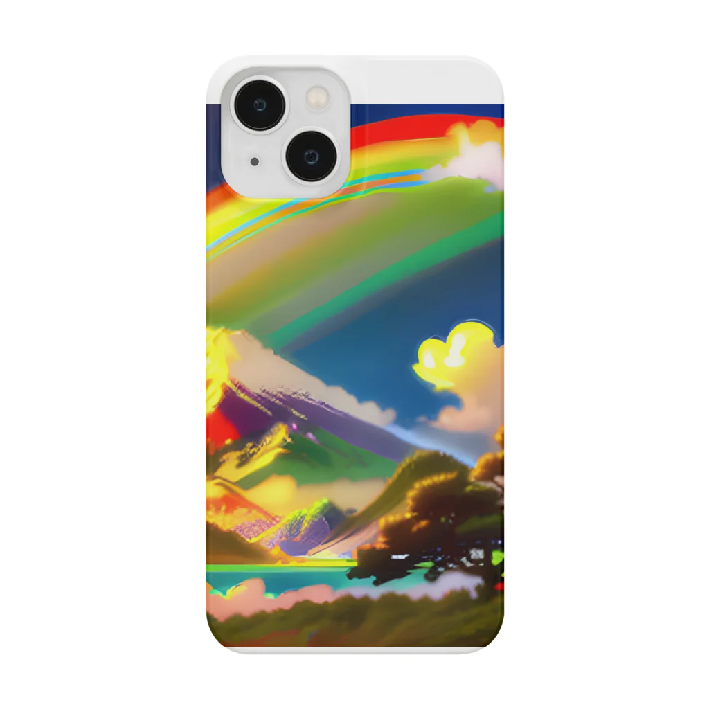 TOY PAPA SHOP の“Rainbow-colored Mount Fuji: The Gateway to a Colorful Fantasy” スマホケース