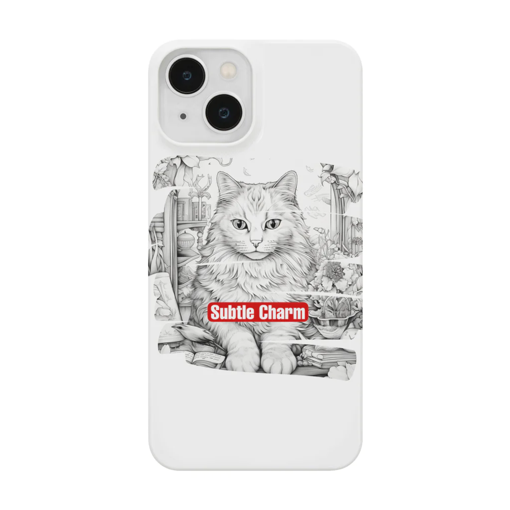 Animalique Designs(アニマリーク デザインー)の何考えてる？引き込まれる魅力的な瞳の猫 Smartphone Case