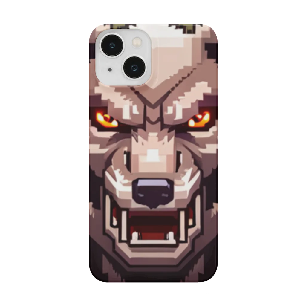 M500Mの【ドット絵】熊ではない、狼だ。 Smartphone Case