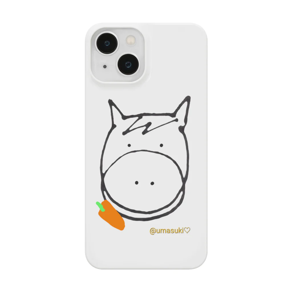 @umasuki♡shopのお馬さんの手書きイラスト入りグッズ Smartphone Case