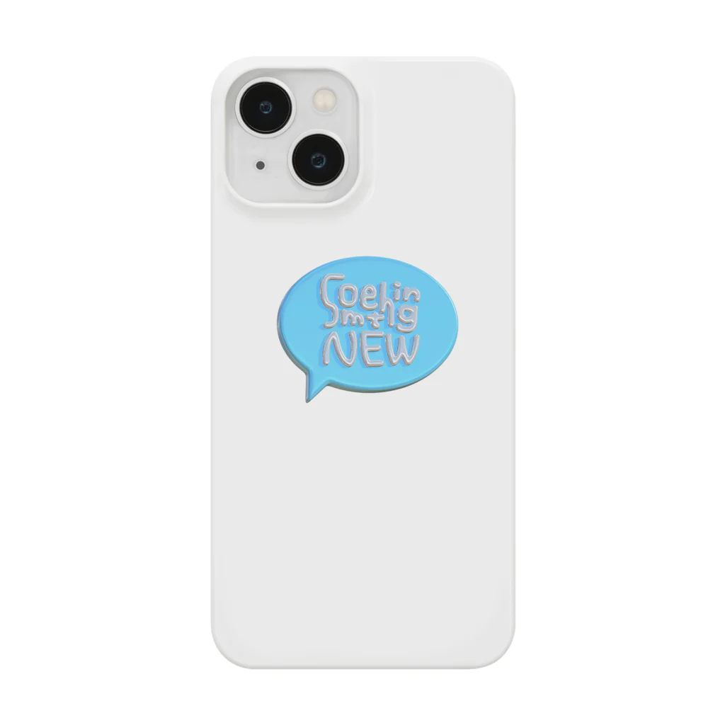 kaka_shopのsomething NEW ぷっくり　文字　ブルー Smartphone Case