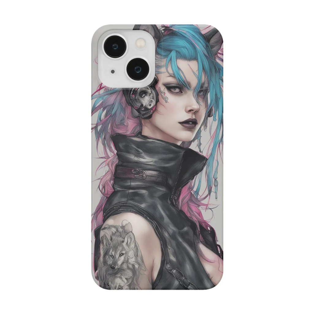 yougawhogaの狼少女　cyber punk Smartphone Case