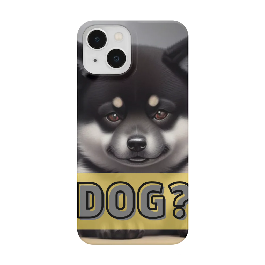 ケマオの店「ZF」の🐕 ケマオの「DOG?」黒柴犬グッズ 🐾 Smartphone Case