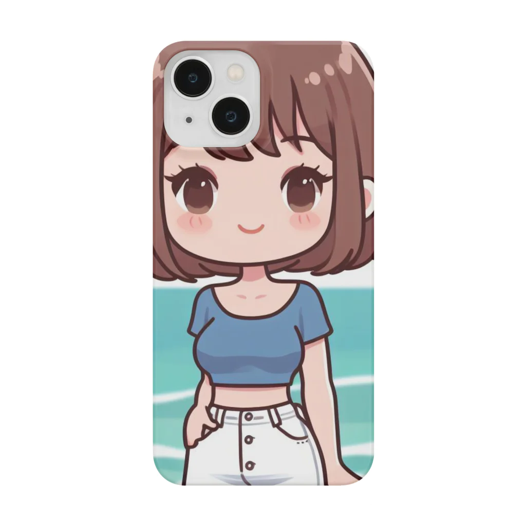 ワンダーワールド・ワンストップの海辺のかわいい女の子③ Smartphone Case