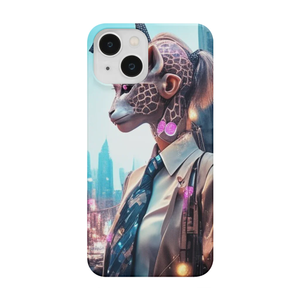 𝔔𝔘𝔒ℜℑ𝔄のCyberpunk giraffe Smartphone Case