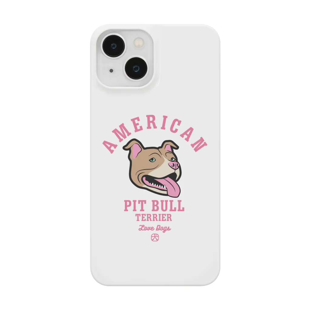 LONESOME TYPE ススのLove❤️Dogs（アメリカンピットブルテリア・赤鼻） Smartphone Case