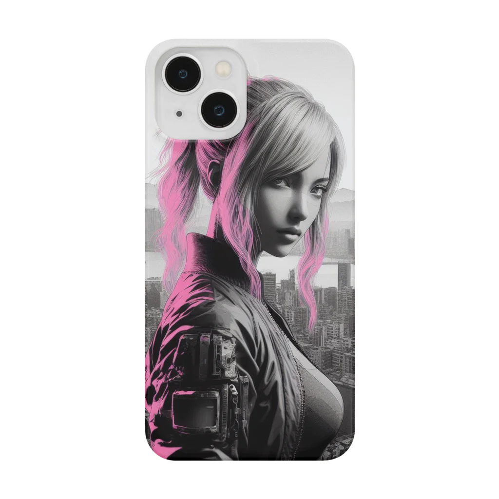 AIイラスト工房のCyberpunk_001　Taiwan girl Smartphone Case