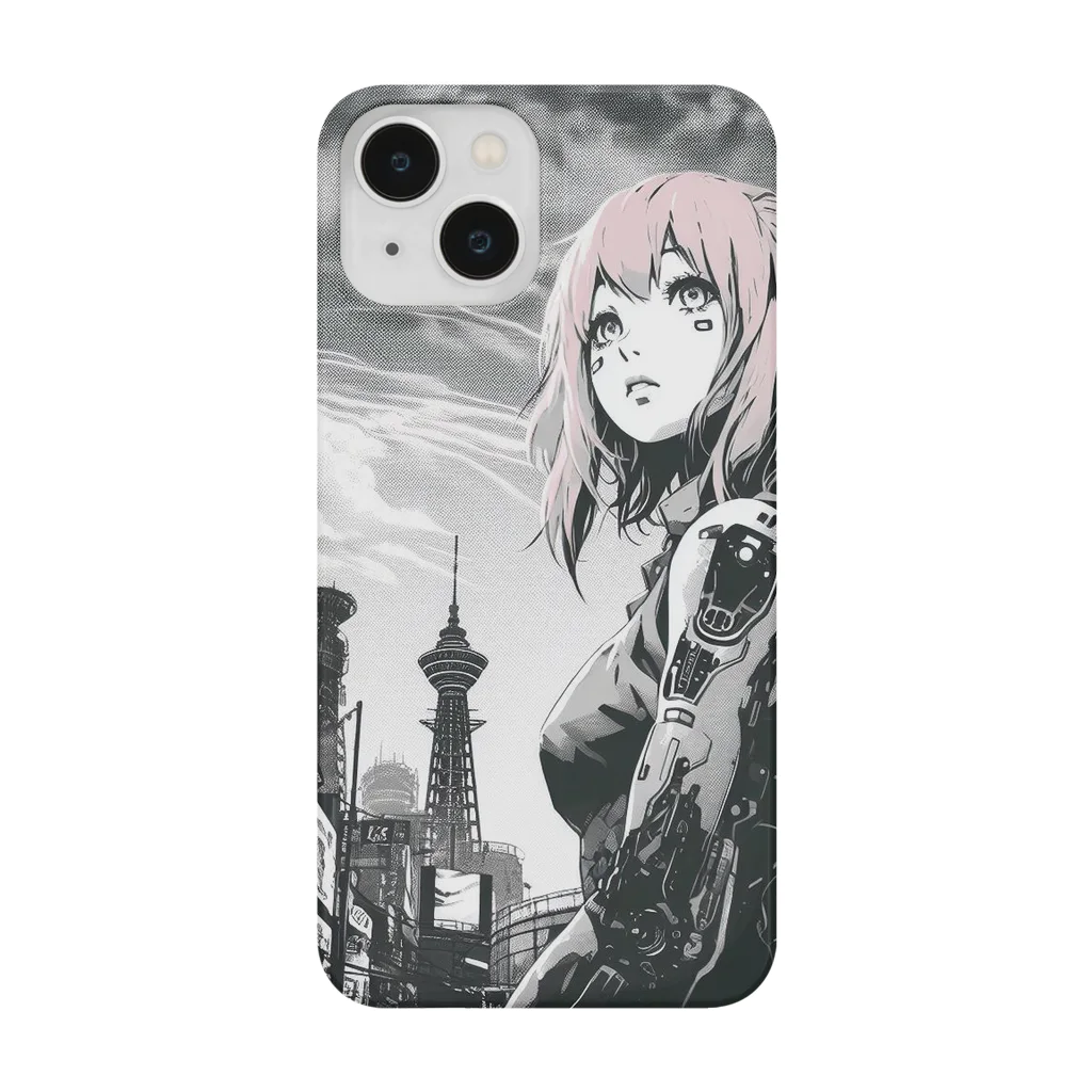 AIイラスト工房のCyberpunk_002 Osaka girl Smartphone Case