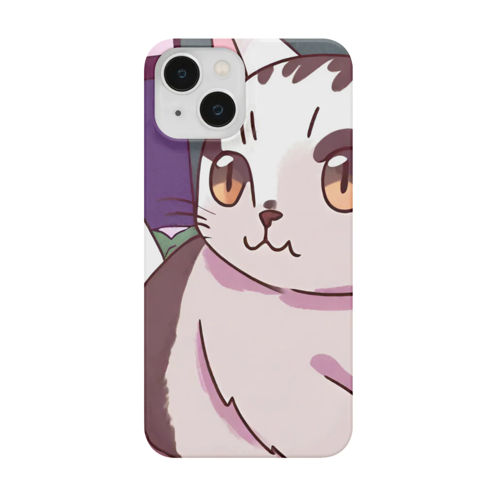 ハチワレにゃんこの軌跡の白茶ハーフの可愛い子猫グッズ Smartphone Case