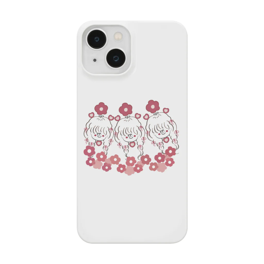 _dahliaのお花とハート Smartphone Case