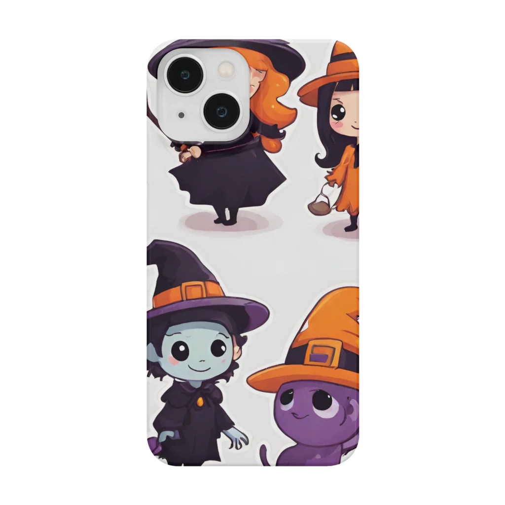 ワンダーワールド・ワンストップのたくさんのかわいいハローウィーンキャラクター② スマホケース