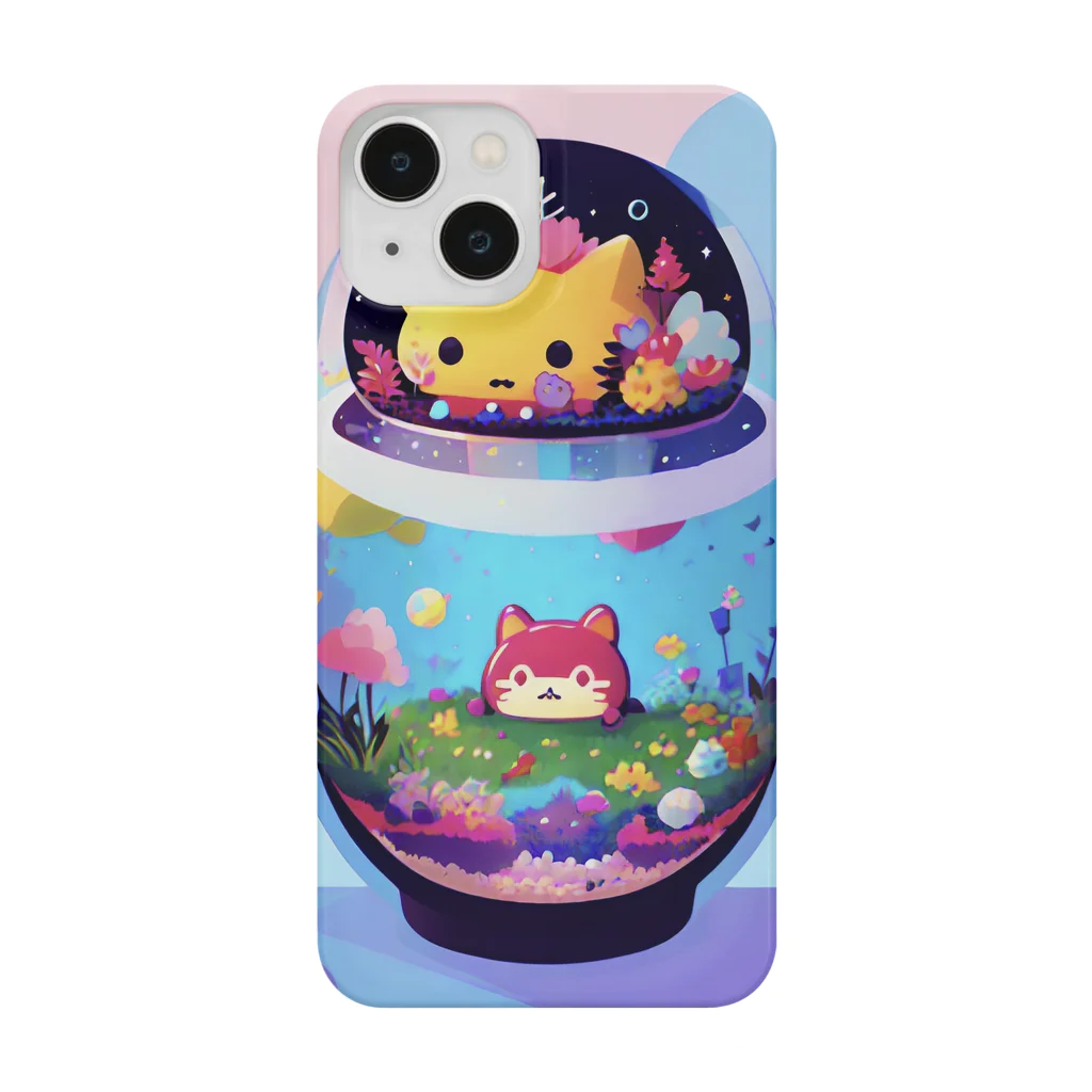 HMKの猫のガラスドーム Smartphone Case