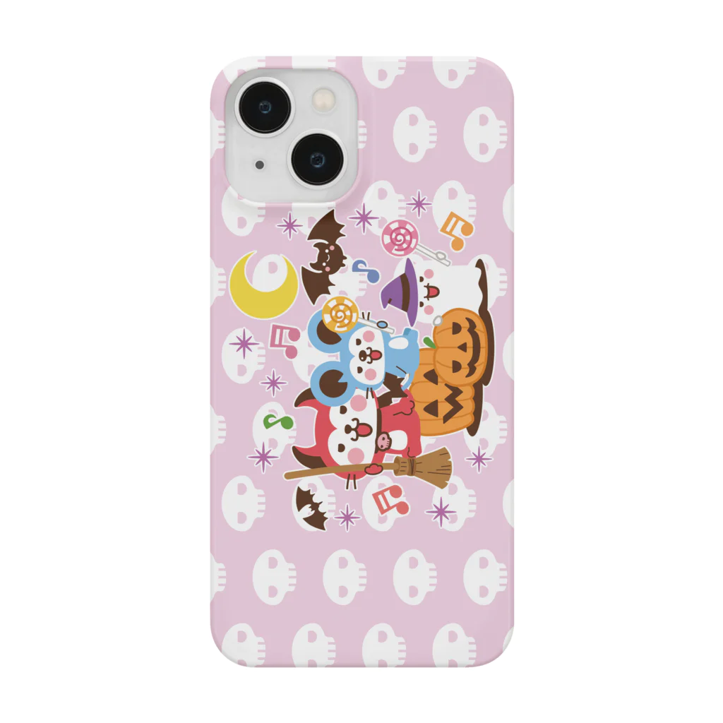 ミニマムユニヴァース@SUZURIのデビねこくんとデビねずちゃん スマホケース ハロウィン Smartphone Case