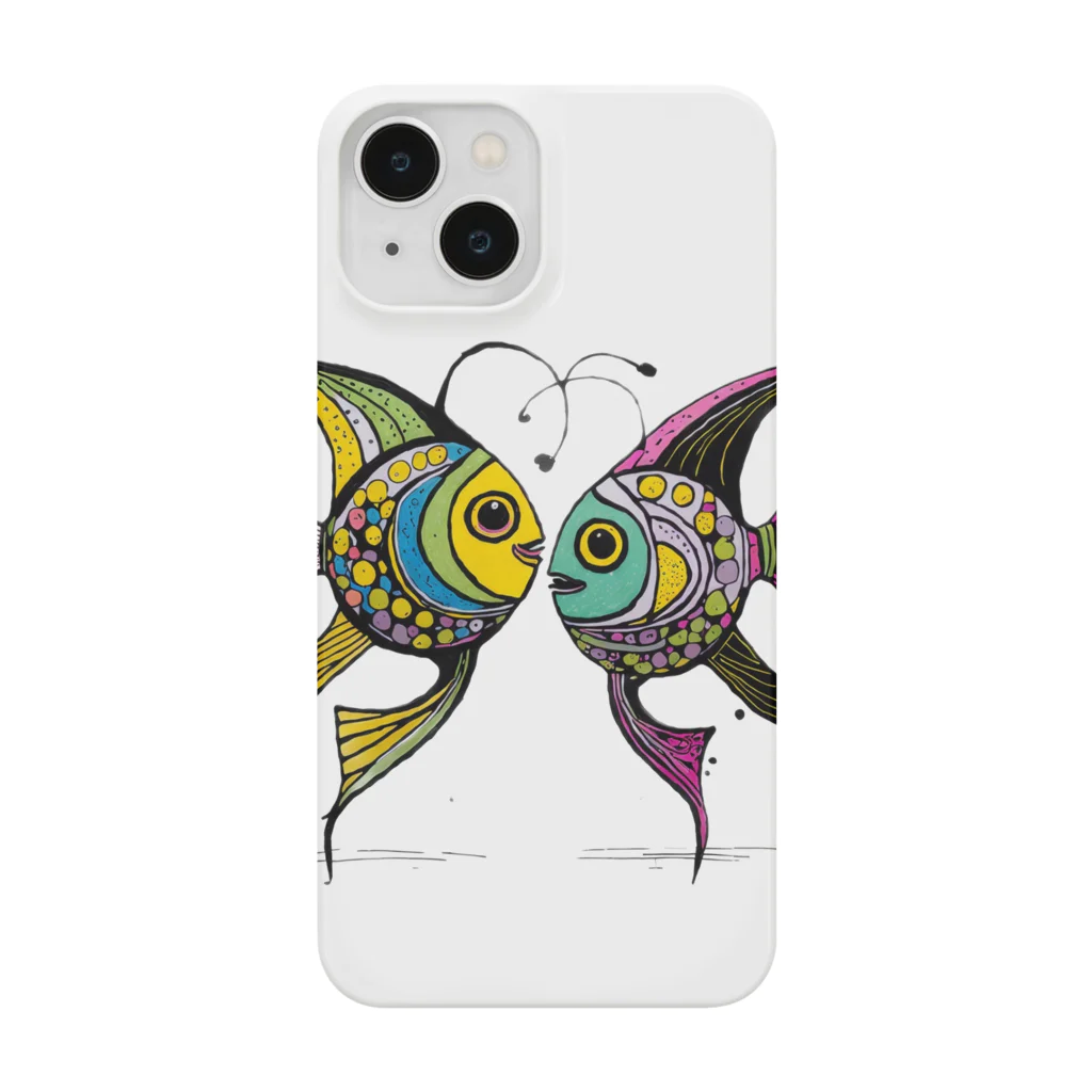 猫魚鳥時々犬等 arte♡のFortune Fish ♡ Smartphone Case