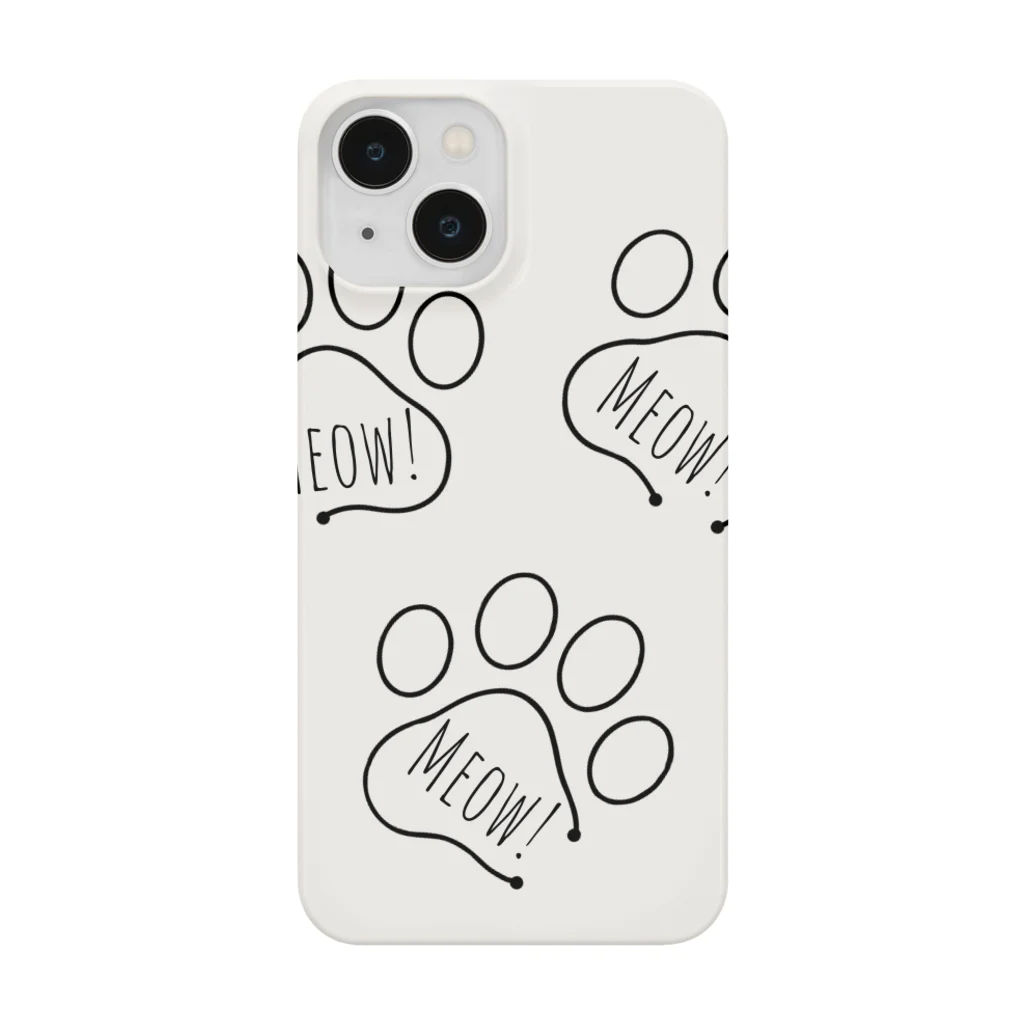 やんちゃ姫🌺の猫ちゃん肉球足あと Meow! Smartphone Case