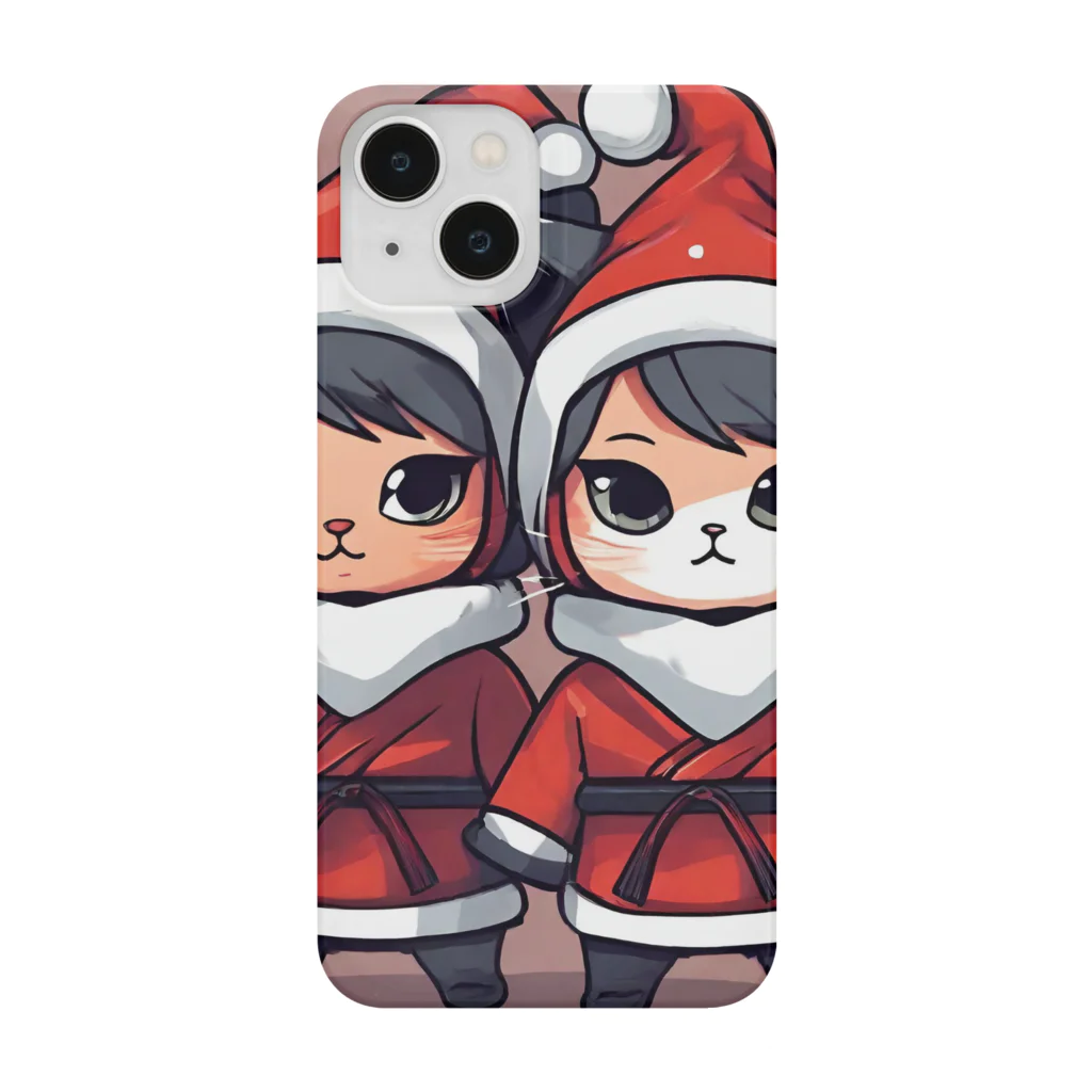 ニンニン忍者パンのクリスマスの着ぐるみを身にまとった可愛らしい忍者イラスト・グッズ Smartphone Case