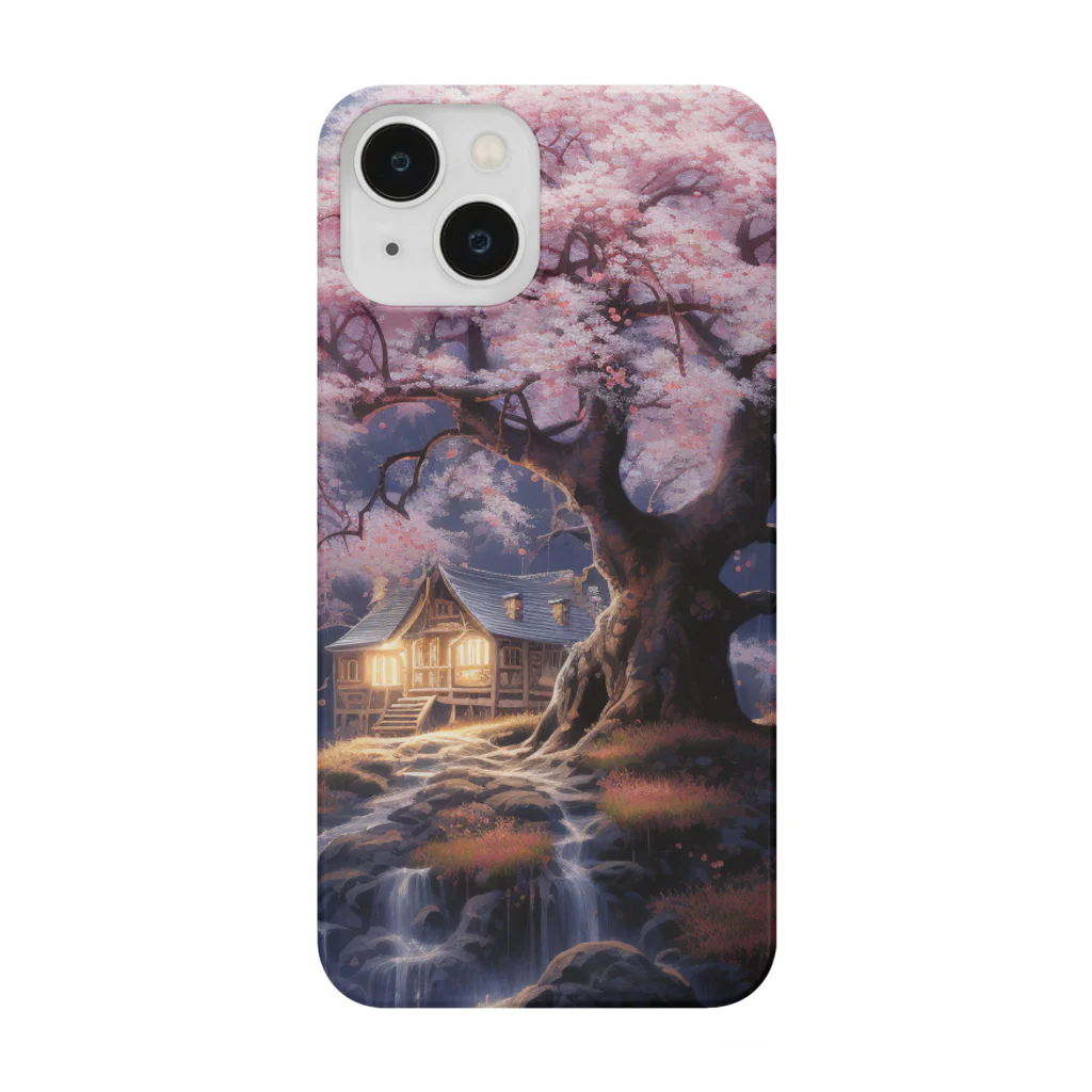 永遠の96歳の神秘的な桜と家 Smartphone Case