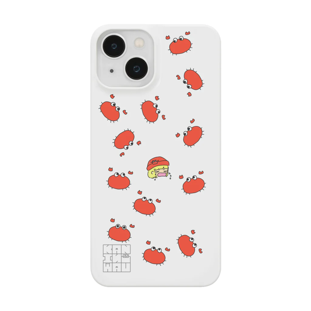 蟹乃屋 -kaninoya-の泣き蟹乃とカニ　スマホケース Smartphone Case