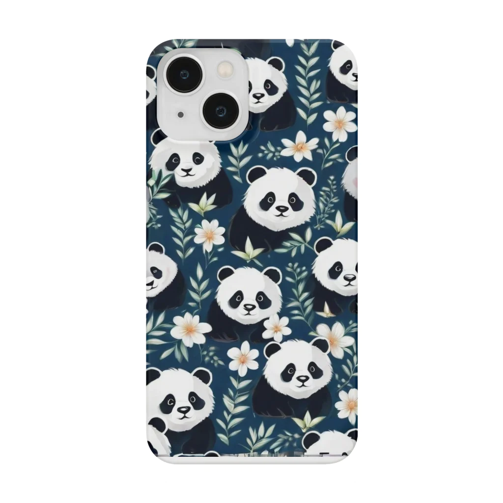 猫魚鳥時々犬等 arte♡のukiuki panda ♡ Smartphone Case