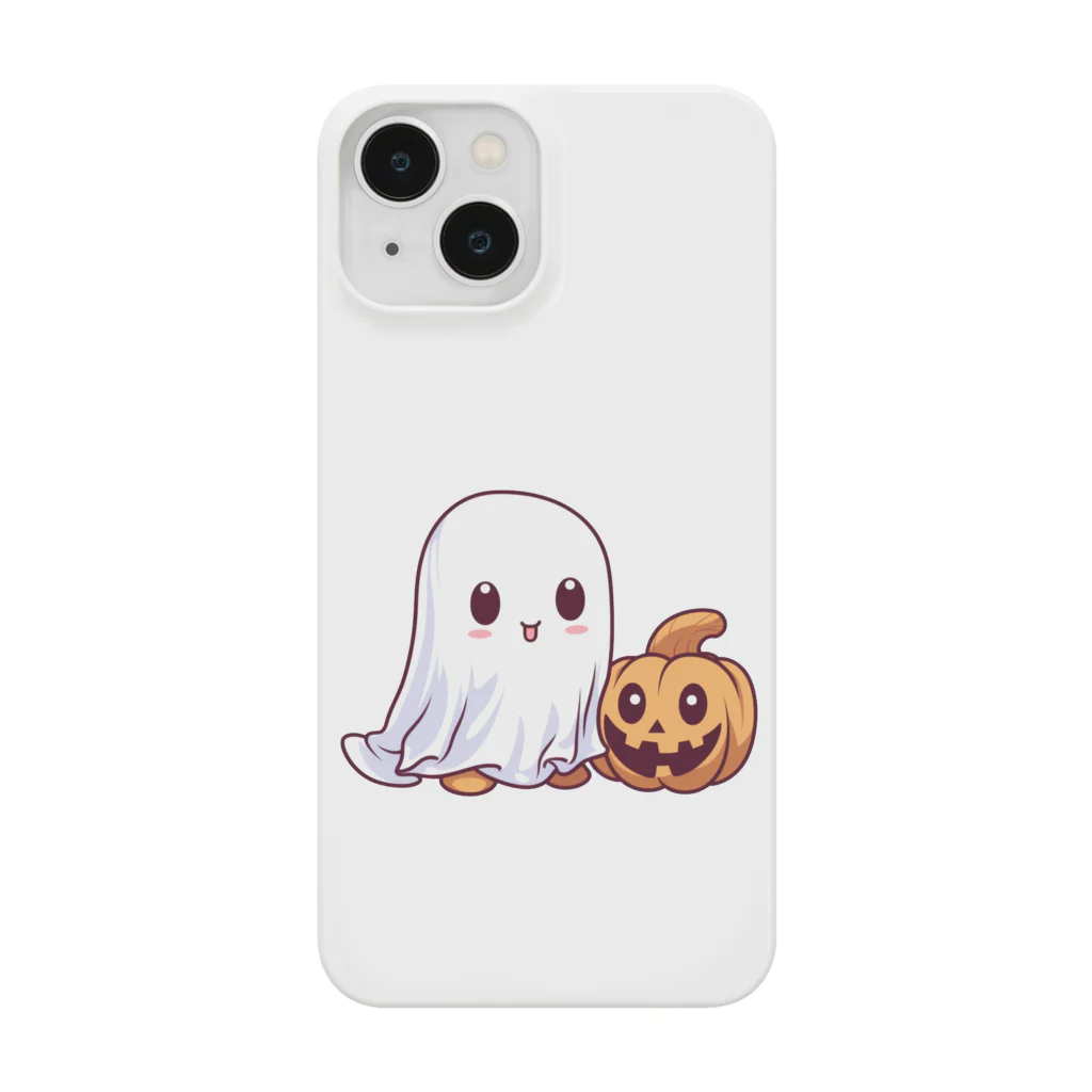 Vasetti_pressの可愛いおばけとカボチャ Smartphone Case