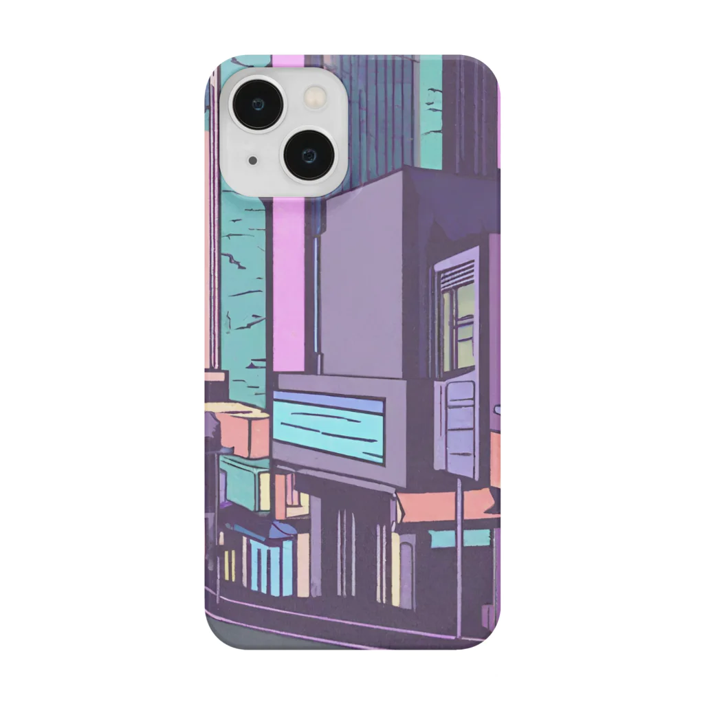 Chill_dreamのサイバーパンク風イラスト都市 Smartphone Case