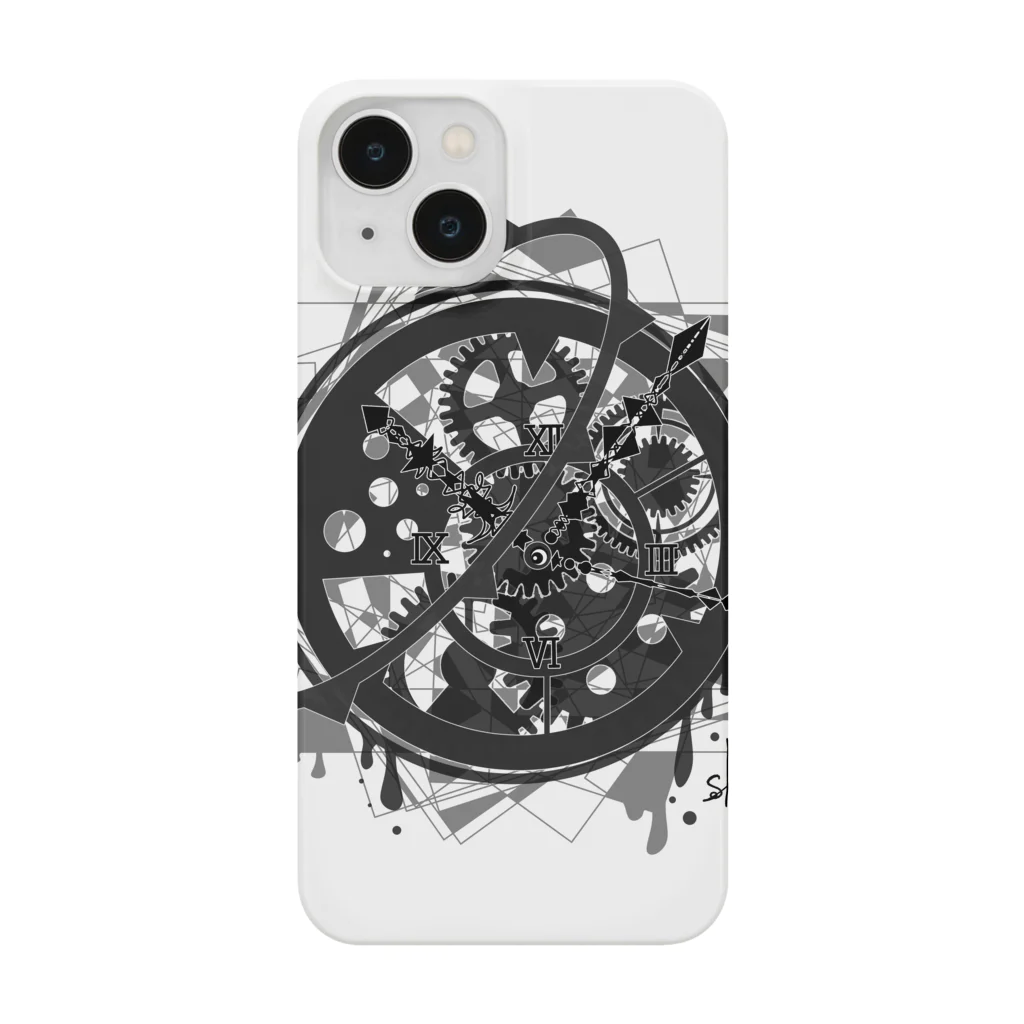 【公式】shiromaro-art-creativeのmono clock Smartphone Case