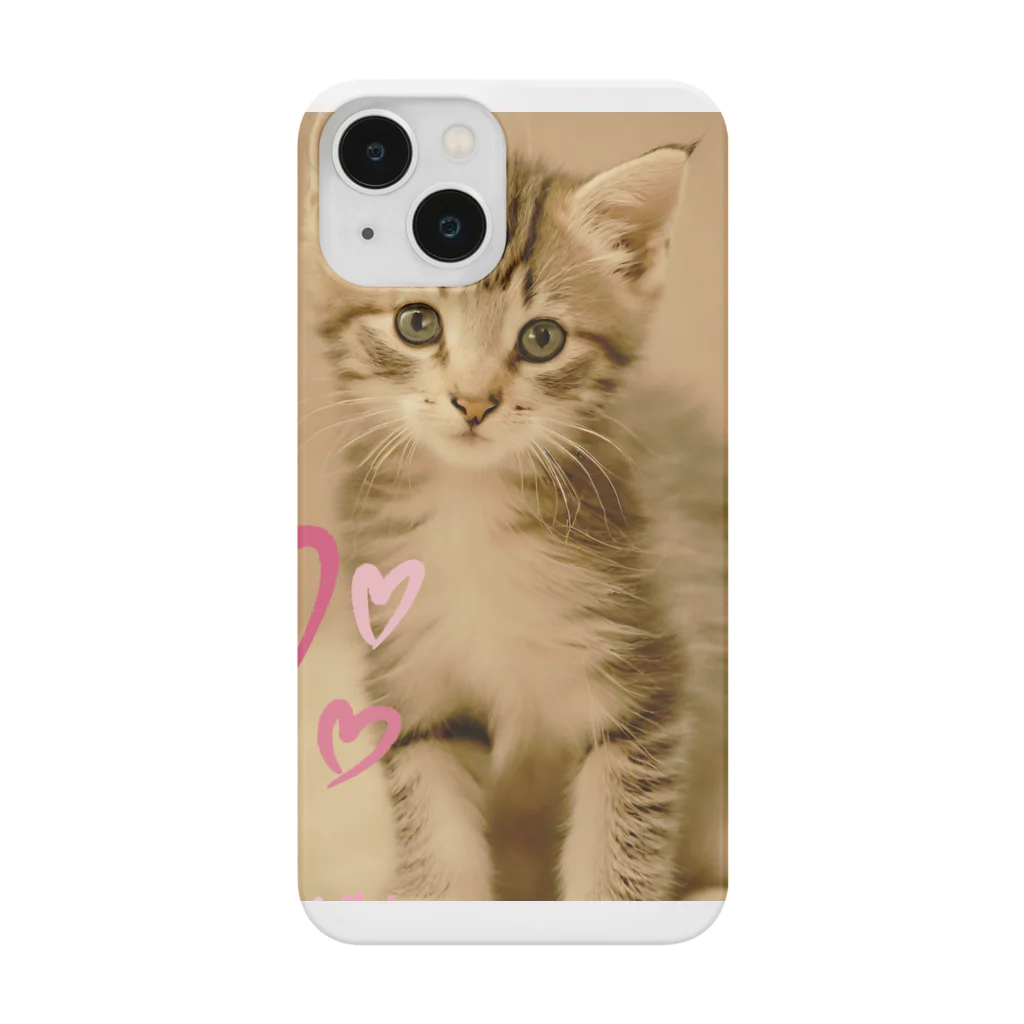 ❤︎cute❤︎のlove cat Smartphone Case