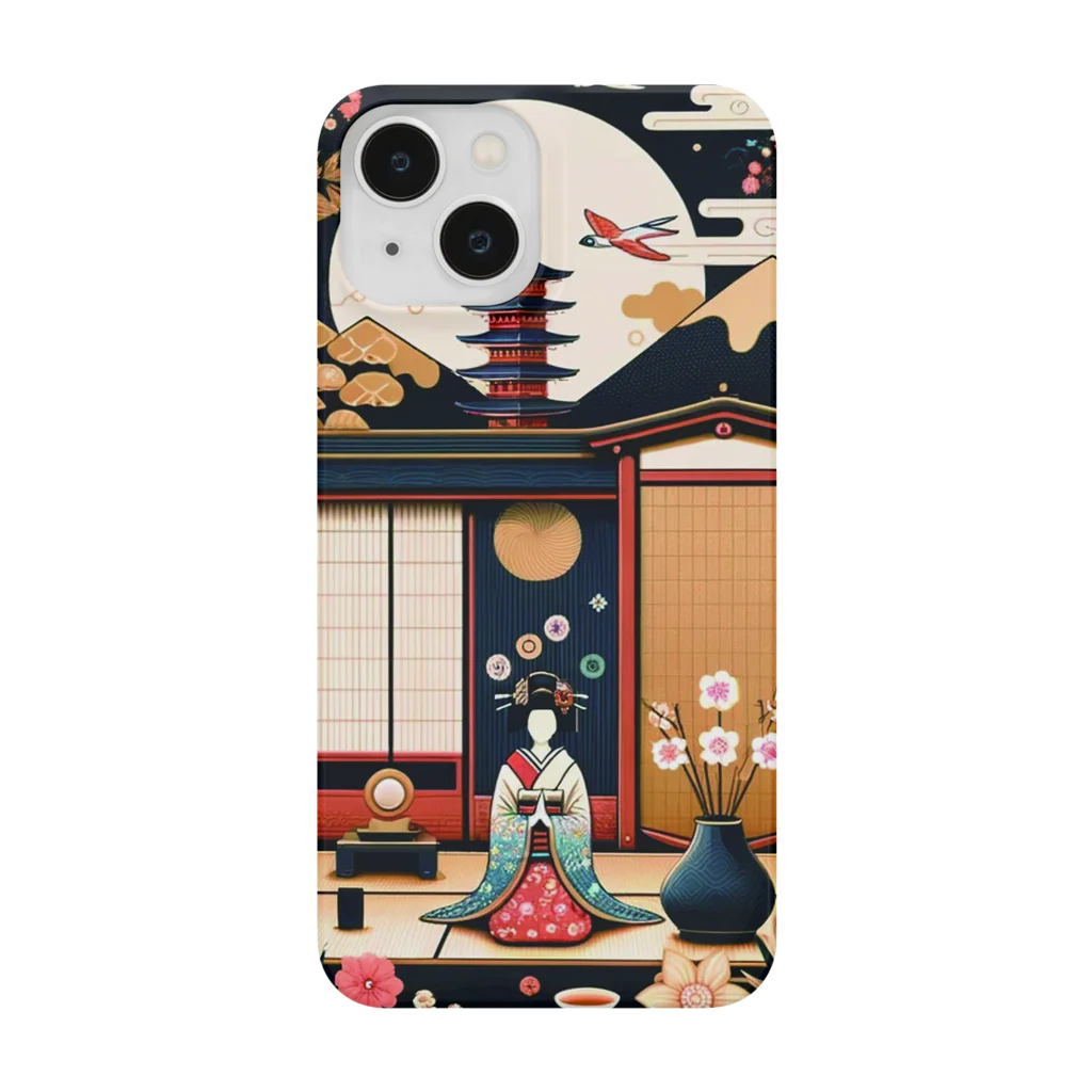 Emerald Canopyの "Moonlit Pagoda — An Evening of Japanese Tradition" Smartphone Case