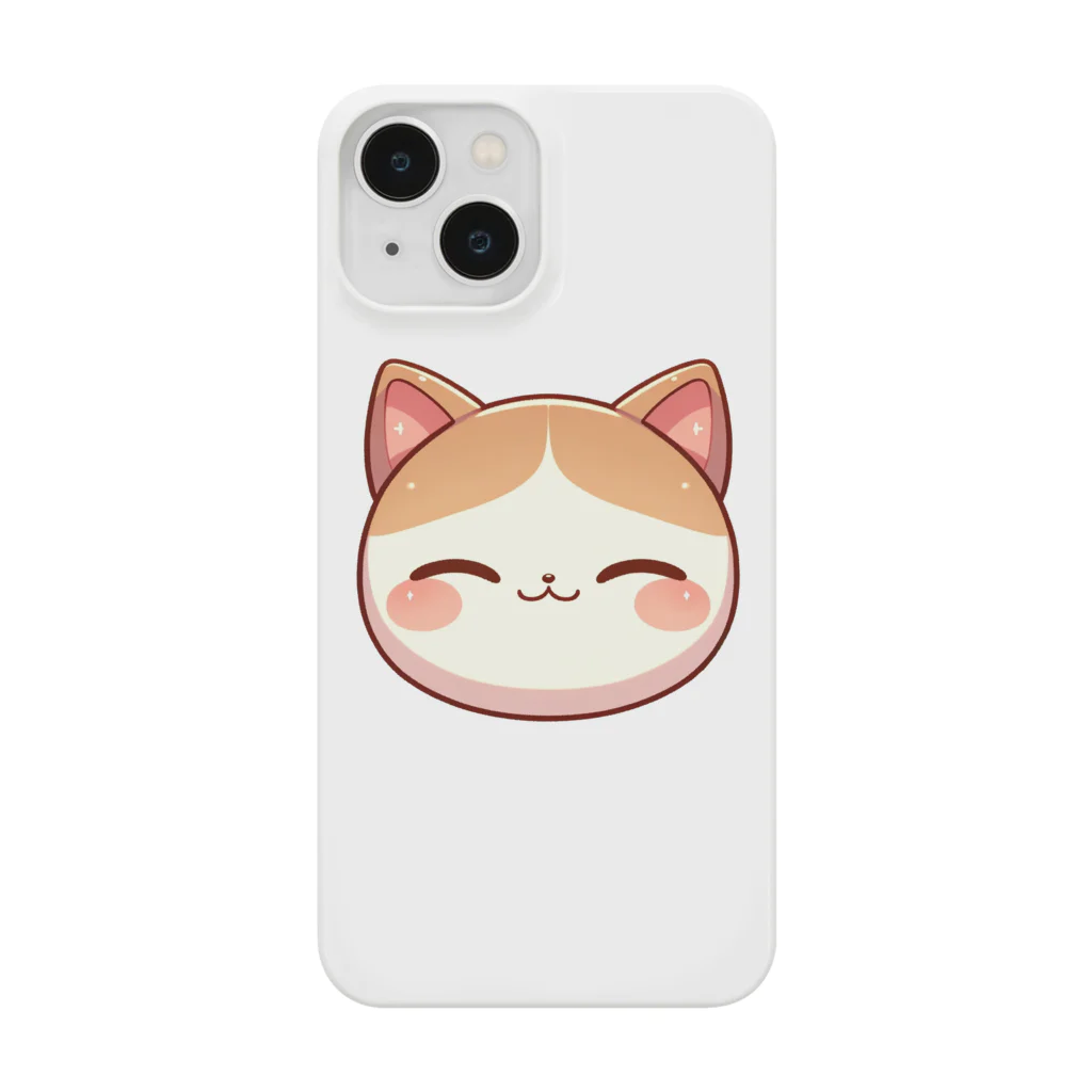 Nekonan Itemsのほっぺたんまるみかん猫 スマホケース