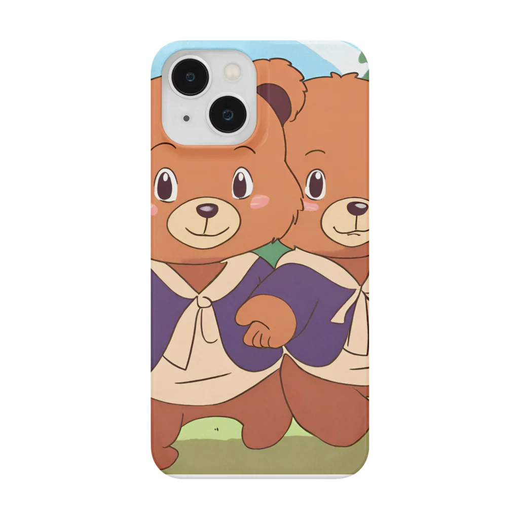 ぱぱおんSHOPの仲良し兄弟テディとベア Smartphone Case