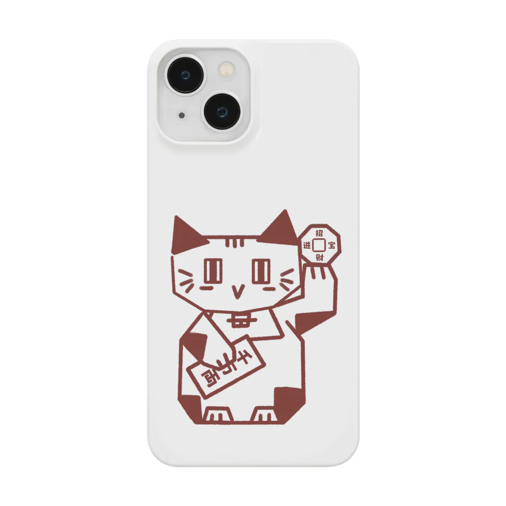 Lin Designのしかくい招き猫 スマホケース