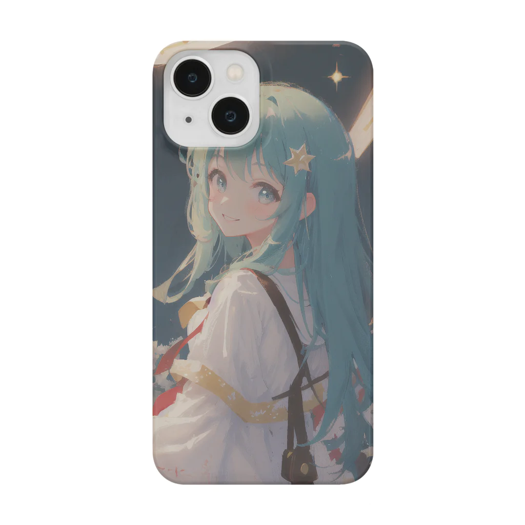 よるつきの緑髪の女の子 Smartphone Case