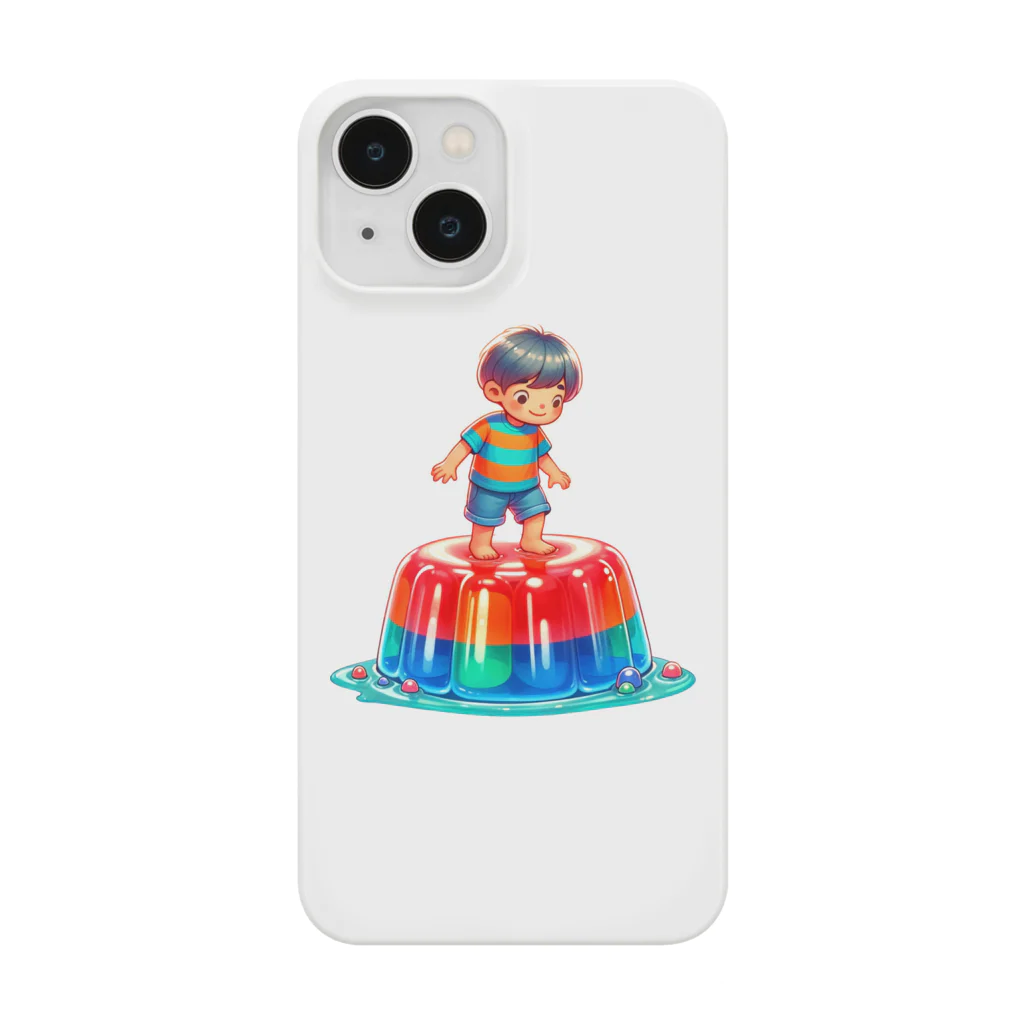 ゼリー少年のゼリーの上に立つ少年 Smartphone Case